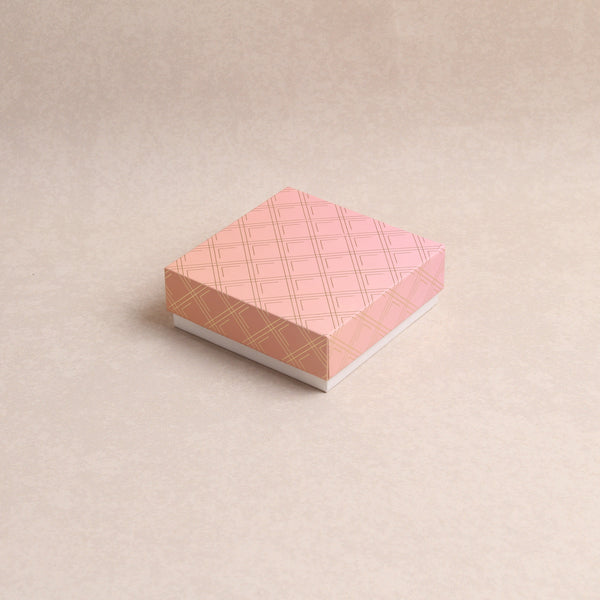 Geometric checked Peach
