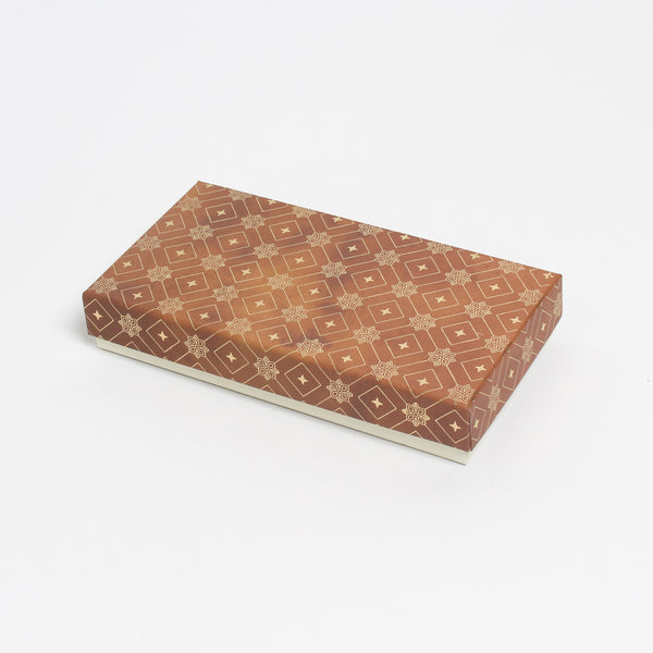 Geometric Brown with Gold Foil