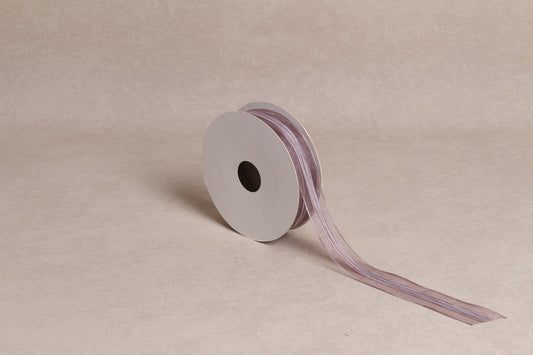 Center Stripe Organza Ribbon (25 mm) (18 m roll)