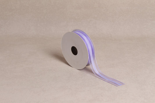 Center Stripe Organza Ribbon (25 mm) (18 m roll)