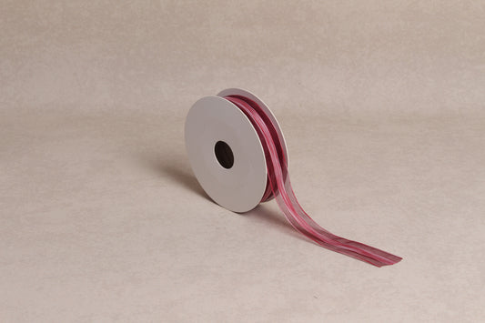 Center Stripe Organza Ribbon (25 mm) (18 m roll)