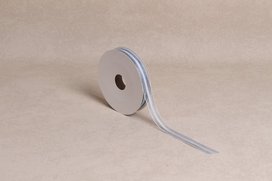 Center Stripe Organza Ribbon (15 mm) (18 m roll)