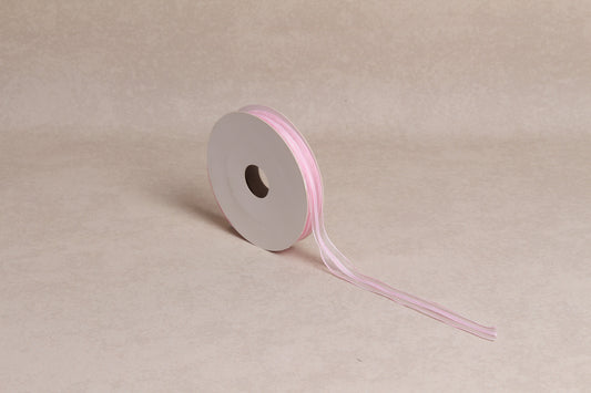 Center Stripe Organza Ribbon (15 mm) (18 m roll)