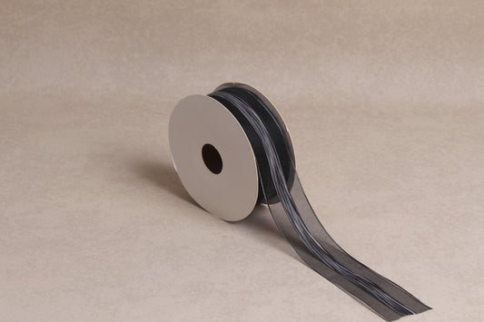 Center Stripe Organza Ribbon (38 mm) (18 m roll)