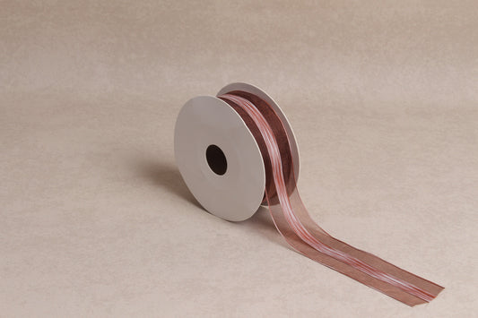 Center Stripe Organza Ribbon (38 mm) (18 m roll)