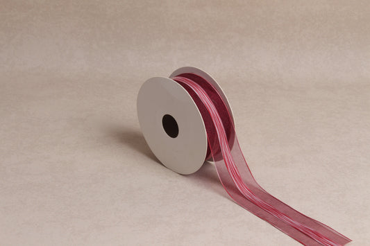 Center Stripe Organza Ribbon (38 mm) (18 m roll)