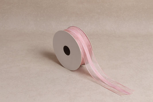Center Stripe Organza Ribbon (38 mm) (18 m roll)