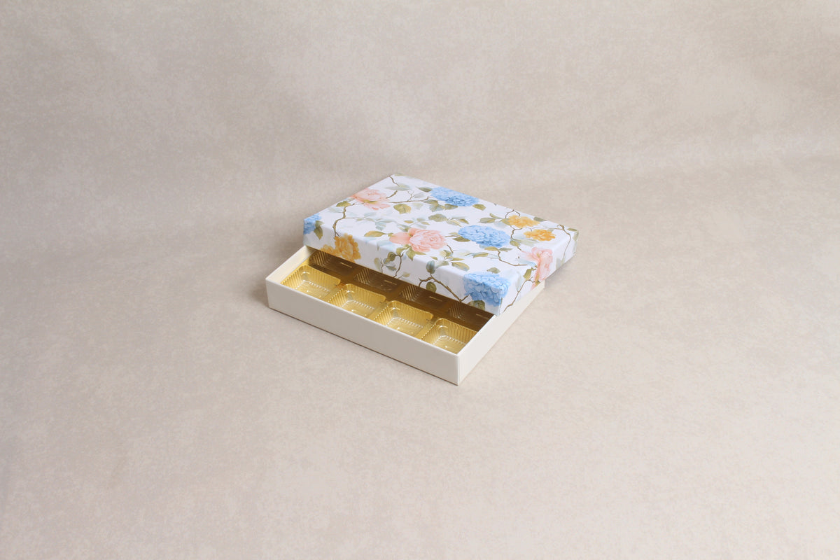 7.5" x 5.75" x 1.25" (12 Piece Chocolate Box) [Lid & Base Box]